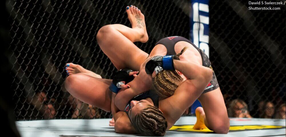 Chicago IL United States June 8 2019 Valentina Shevchenko fighting against Jessica Eye during UFC 238 at United Center BANNER