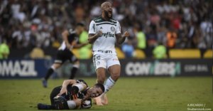 Rio de Janeiro Brazil November 25 2018 Player Felipe Mello heavily excited during the match between Palmeiras and Vasco da Gama at the Estadio de São Ja BANNER